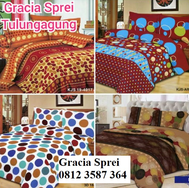 <p>Sprei Disperse Minimalis Polkadot dengan warna 